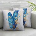 Chilfamy Feathers Pillow Cushion Covers Short Plush Square Design for