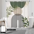 thumbnail image 3 of Dznils Boho Shower Curtain with Hooks, Modern Abstract Fabric Bathroom Curtain, 72" x 72", Green, 3 of 11