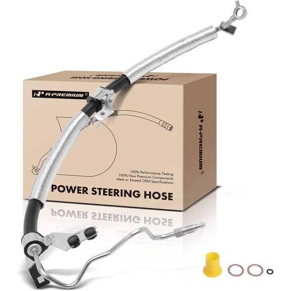 A-Premium Power Steering Pressure Hose Line Assembly Compatible with Nissan Altima 2002-2006, Maxima 2004-2008, 3.5L, with O-ring & Washer, Pump To Gear