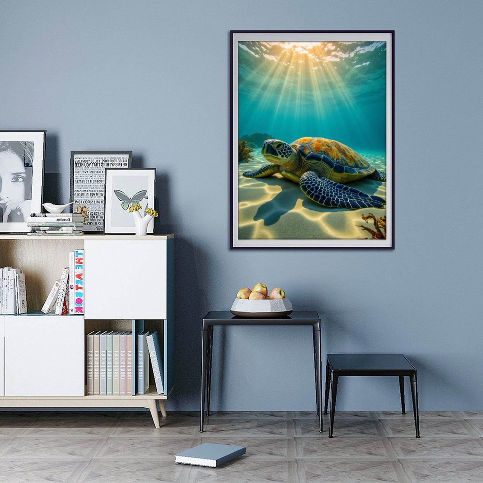 Diamond Art Kits for Adults - 5d Sunlit Sea Turtle Underwater Scene Diamond Painting for Adults, Diamond Art for Adults Beginners, Diamond Painting Kits for Adults for Home Wall Decor