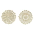 thumbnail image 2 of Round Handmade Crochet Placemats,Crochet Doilies,Vintage Cotton Lace Doilies,Knitted Lace Cloth Doily for Tables Kitchen Dining Room Dessert Coasters Wedding Birthday Party Decor(A), 2 of 8
