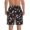 thumbnail image 3 of Naloa Space Rocket Men's Beach Shorts, Surfing shorts, Swim trunks, Quick Dry Swim Trunks for Surfing Beach Fun - Medium, 3 of 9