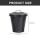 thumbnail image 5 of BESTYASH 2Ud Bote De Basura Negro De Material Galvanizado Para Uso Diario Y, 5 of 6