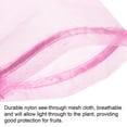 thumbnail image 5 of Uxcell Fruit Protection Bags 6x4" Nylon Fruit Netting Cover Bags with Drawstring for Garden Fruits Pink 100Pack, 5 of 6