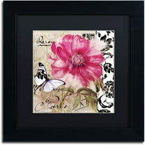 Trademark Fine Art "Le Pink" Canvas Art by Color Bakery Black Matte, Black Frame