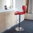 thumbnail image 3 of Adjustable Swivel Shell Back Hydraulic Chair Bar Stools, Set of 2，Red, 3 of 8