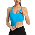 thumbnail image 4 of ANFERRY Ribbed Athletic Tank Tops for Women with Built in Bra Racerback Seamless Scoop Neck Workout Camis Top, 4 of 7