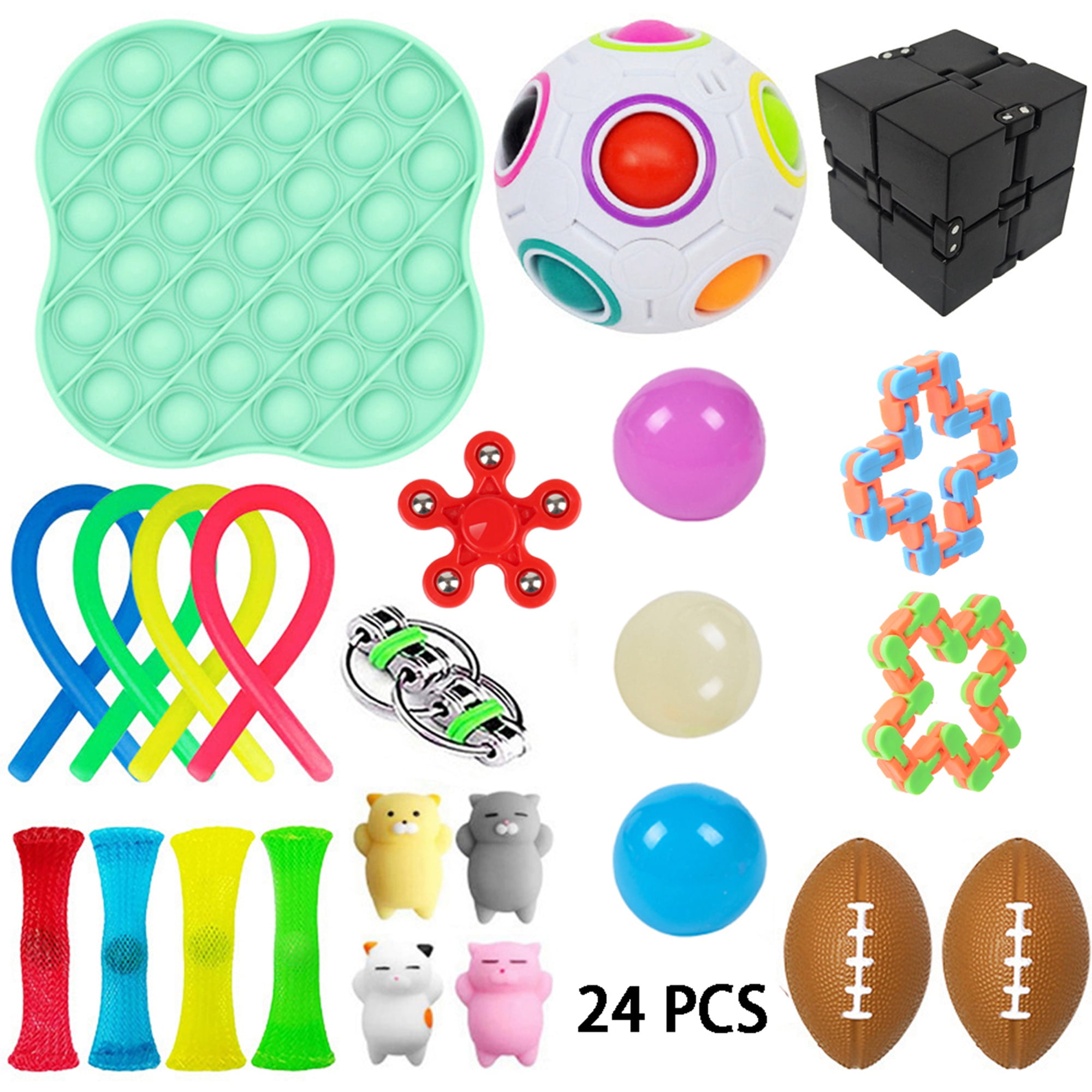 Details about   24 Pack Fidget Toys Set Sensory Tools Bundle Stress Relief Hand Kids Adults Toy 