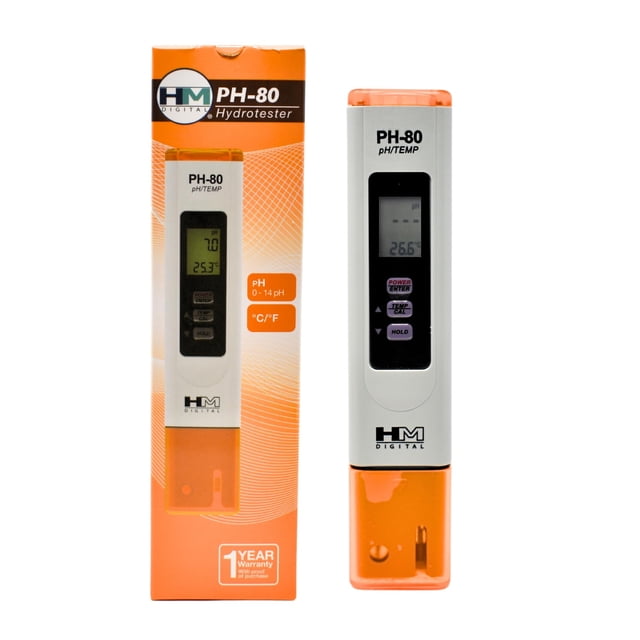 Medidor de pH HM Digital HMDPHM80 resistente al agua con temperatura