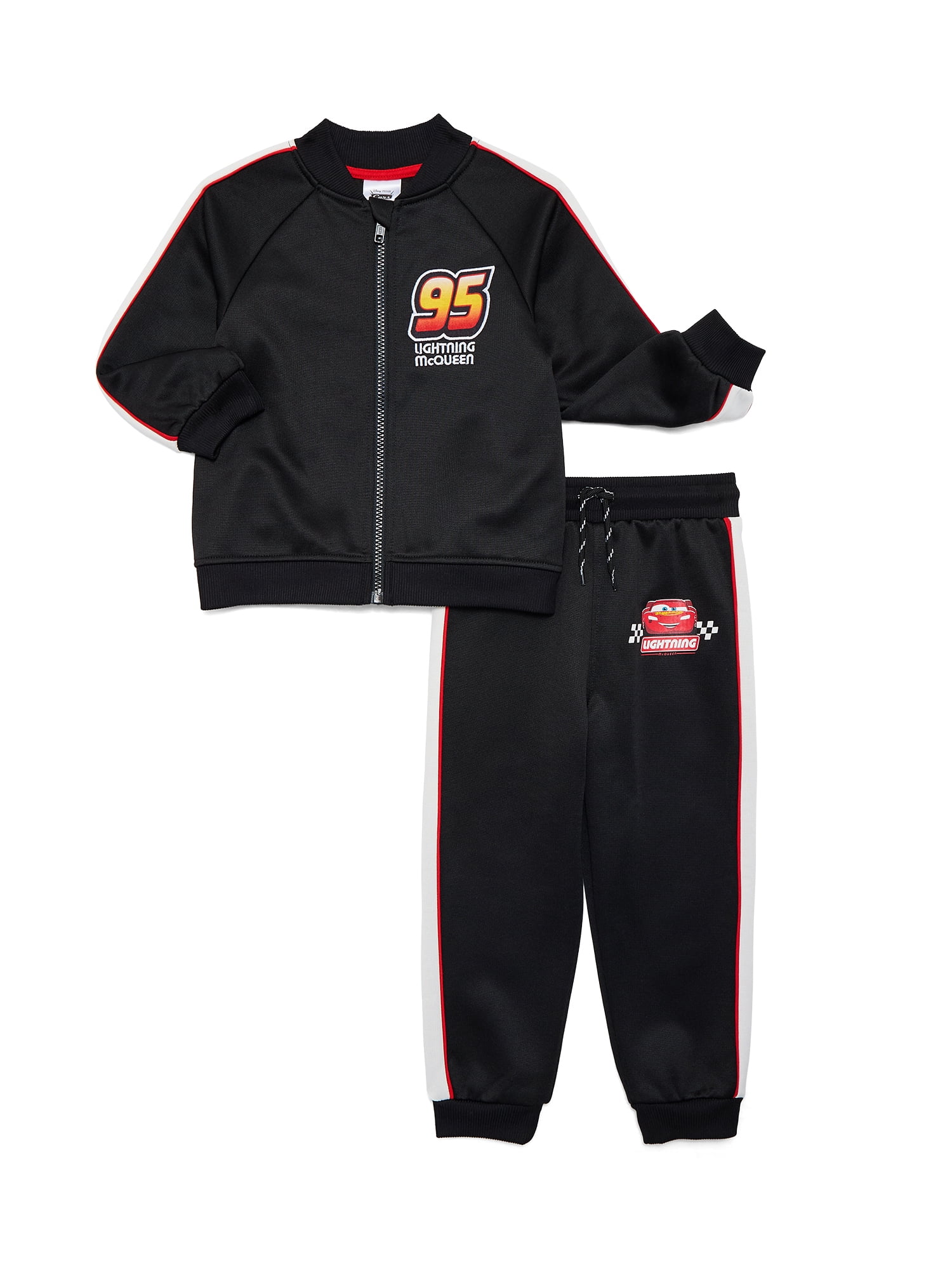 Disney Pixar Cars Toddler Boys Track Jacket and Jogger Pants Set, 2-Piece, Sizes 12M-5T