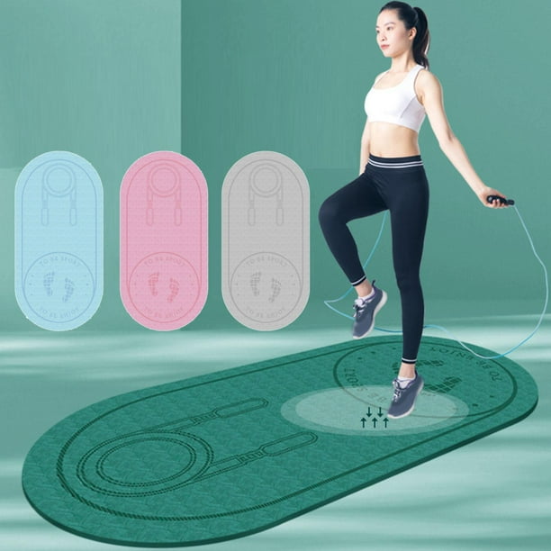 N Jumping Skipping Mat Soundproof Shockproof Outdoor Home Workout Danceing Yoga Thick 6 8mm Knee Cushion Buffer Pad 1300x610x6mm Gray