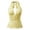 B-Yellow, variant on Women's Leopard Print Ruched Halter Crop Tops V Neck Tie Back Sleeveless Slim Fit Cami Tops