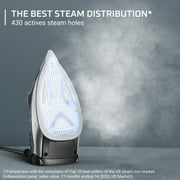 Rowenta Ultimate+ Steam Iron for Clothes, Powerful 1775W, Vertical Steam, Auto-Off, Black & Blue, DW8350U1