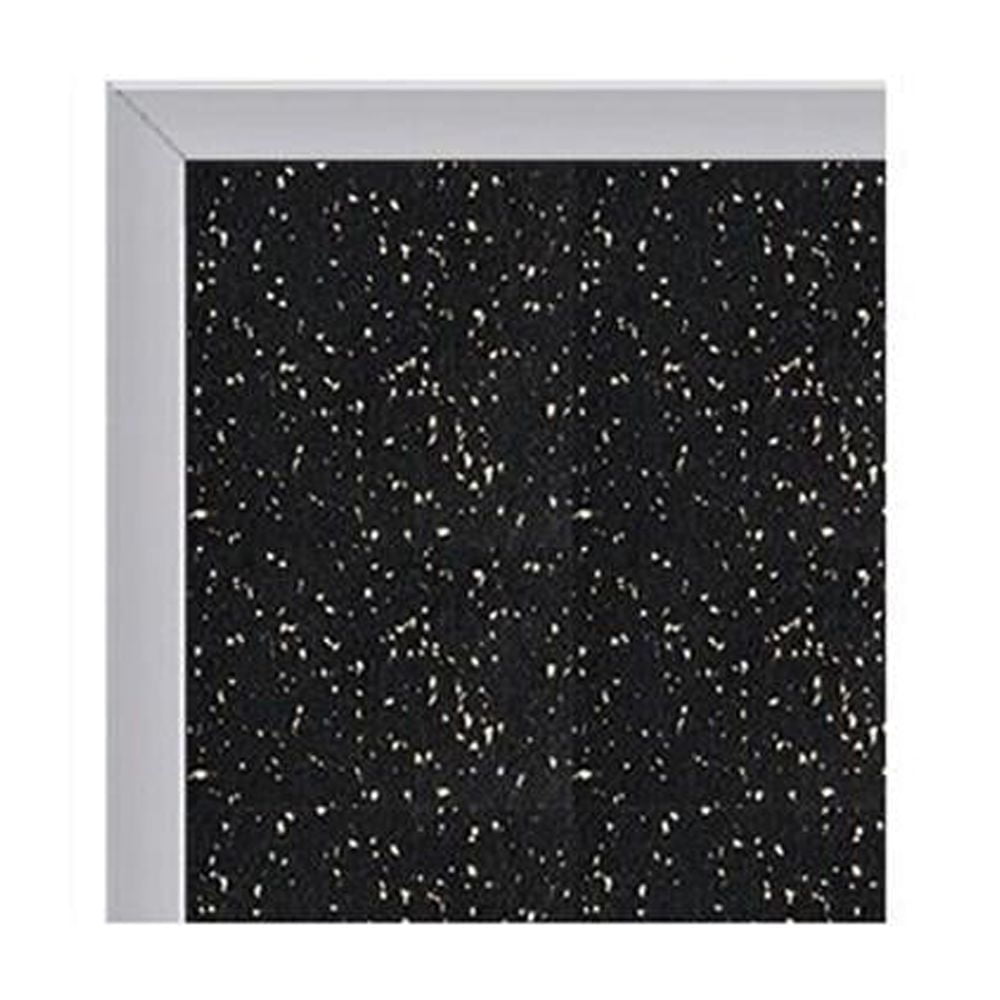 Pemberly Row 4' x 8' Rubber Bulletin Board with Aluminum Frame in Speckled Tan