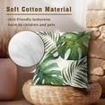 thumbnail image 6 of Summer Green Leaf Throw Pillow Cover 16x16 Inch Pack of 2 Tropical Palm Leaves Cushion Pillow Case Square Cotton Botanical Plant Leaf Pillowcase for Party Bed Sofa Home Car Bedroom Outdoor, 6 of 6