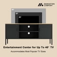 thumbnail image 5 of Landen Modern 47 TV Stand with 6 Fixed Shelves in Black, 5 of 13