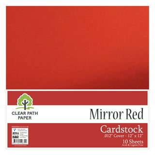 Cherry Red Cardstock - 12 x 12 inch - 100Lb Cover - 25 Sheets - Clear Path  Paper