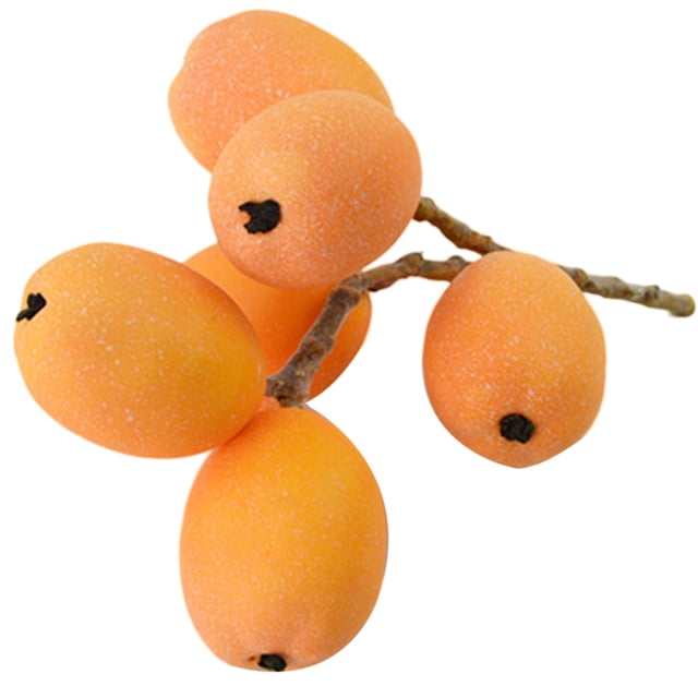 Coofit Faux Fruit Simulé Loquat Mousse Décorative Faux Fruit Fruit Prop
