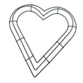 thumbnail image 1 of Marco de alambre con forma de corazón de metal para hacer coronas navideñas, ideales para bodas, Acción de Gracias y otras fiestas. 30 centimetros, 1 of 9