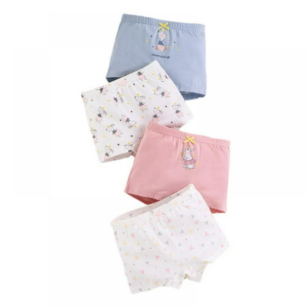 4Pcs/Set Children Underwear Girls Panties Cotton Printed Boxer Children Briefs for Girl Shorts