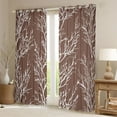 thumbnail image 2 of Homewish Fashion Plant Botanical Black Out Curtains for Adult, Pale Brown Branches Curtains Pack of 2 (42x63 Each), Abstract Stripes Bedroom Curtains, Curtains and Drapes Bedroom Decor, 2 of 6