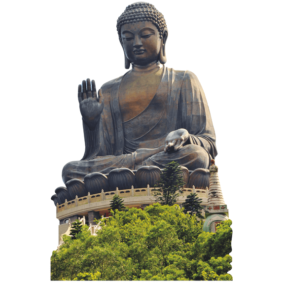 Tian Tan Big Buddha Statue Lantau Island Hong Kong Cardboard Cutout Standee Standup