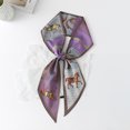 thumbnail image 2 of Bufanda de seda pequeña de tira larga delgada y estrecha de primavera y verano decorada con la versión coreana de la bufanda puntiaguda diadema femenina de doble cara que combina con todos los, 2 of 2