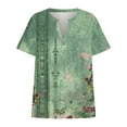 thumbnail image 4 of gbyLJF Plus Size V Neck T Shirts Active Tops for Women Popular Womens Clothes 2024 Graphic V Neck Tees Army Green XXL, 4 of 5