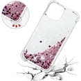 thumbnail image 5 of Compatible with iPhone 13 Pro Max Case Glitter Luxury Cute Love Liquid Quicksand Clear Soft TPU Girls Women Stylish Bumper Shockproof Protective Case for iPhone 13 Pro Max 6.7" Rose Gold YB, 5 of 6