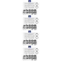 Set of 4 Clamping Ring Double Tube Crimping Tool Silver