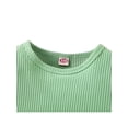thumbnail image 4 of Caoirhny Baby Girl’s Ribbed Two Piece Clothing Set 2T 3T 4T 5T 6T 7T Fashion Solid Color Short Sleeve T-shirt and Ruffles Short Skirt, 4 of 9