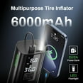 thumbnail image 5 of Portable Tire Inflator Air Pump, Cordless Lithium Battery Auto Air Compressor with Pressure Gauge & LED Display, Fast Inflation for Car, Motorcycle, Bicycle & Sports Balls, 5 of 7