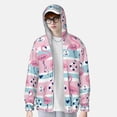 thumbnail image 4 of Gaeub Pink Striped Flamingo Men's and Women's UPF 50+ Long-Sleeved Sun Protection Clothing, Fishing Shirt Long Sleeve Zip - 3X-Large, 4 of 9