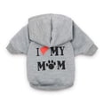 thumbnail image 2 of Greeniant Ropa para perros pequeños I Love My Mom Sudadera con capucha impresa Sudadera para cachorros Ropa cálida para cachorros Sudadera con capucha de Suministros para perros No.7 Greeniant PT002457-07, 2 of 6
