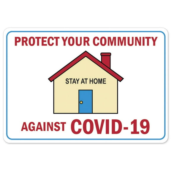 SignMission OS-NS-A-1824-25501 Covid-19 Notice Sign - Protect Your Community Against Covid-19