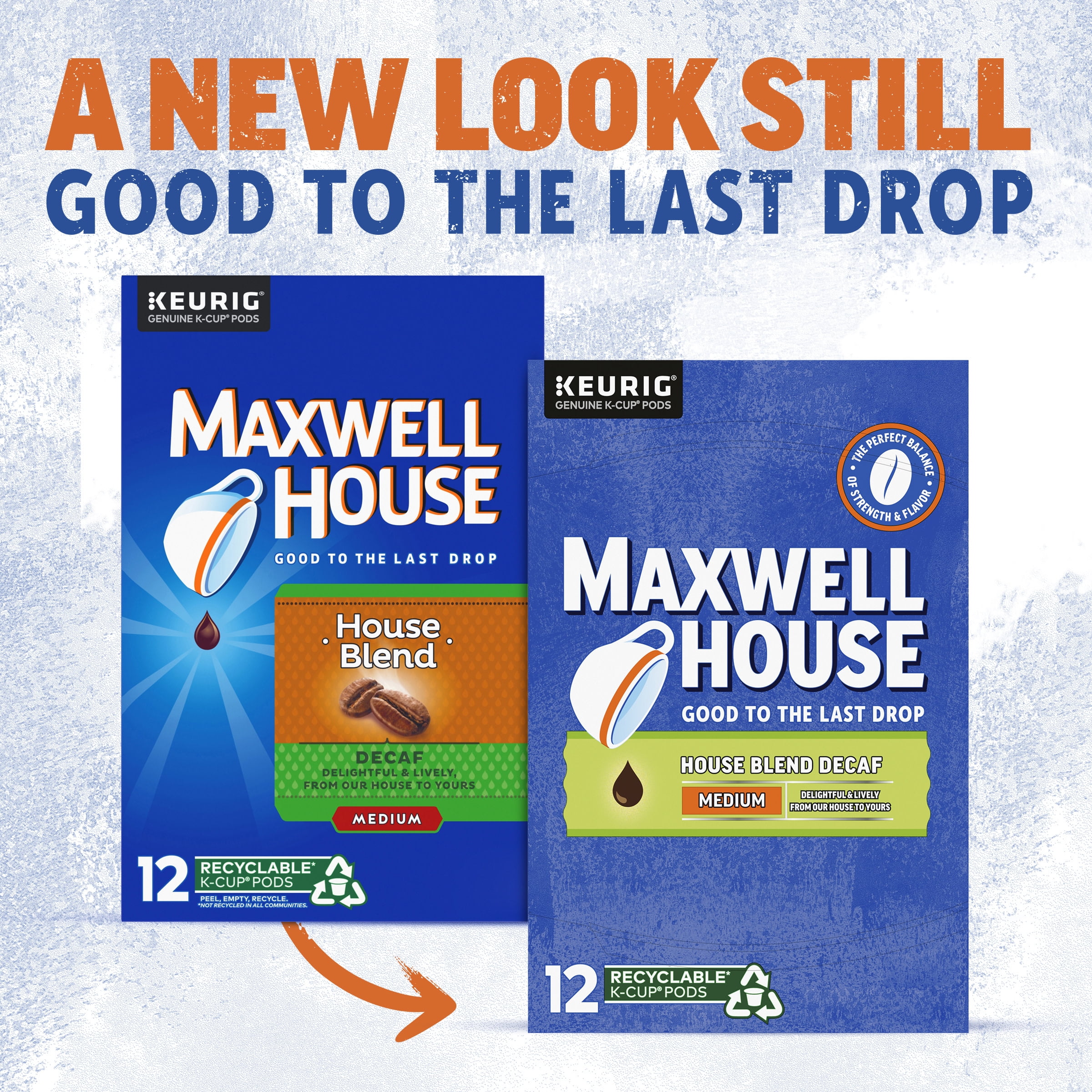 Maxwell House Decaf House Blend Medium Roast K-Cup? Coffee Pods, 12 ct. Box
