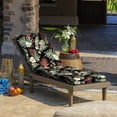thumbnail image 3 of ARDEN Outdoor Chaise Cushion, 21 x 72, Water Repellent, Fade Resistant 21 X 72, Simone Black Tropical, 3 of 11
