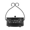 thumbnail image 1 of Soporte de bobina, soporte de incienso, redondeo portátil de fuego con quemador de incienso de bobina de metal tapa para la oficina de patio de jardín Negro, 1 of 8