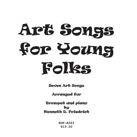 Art Songs for Young Folks - trumpet and piano (Paperback)