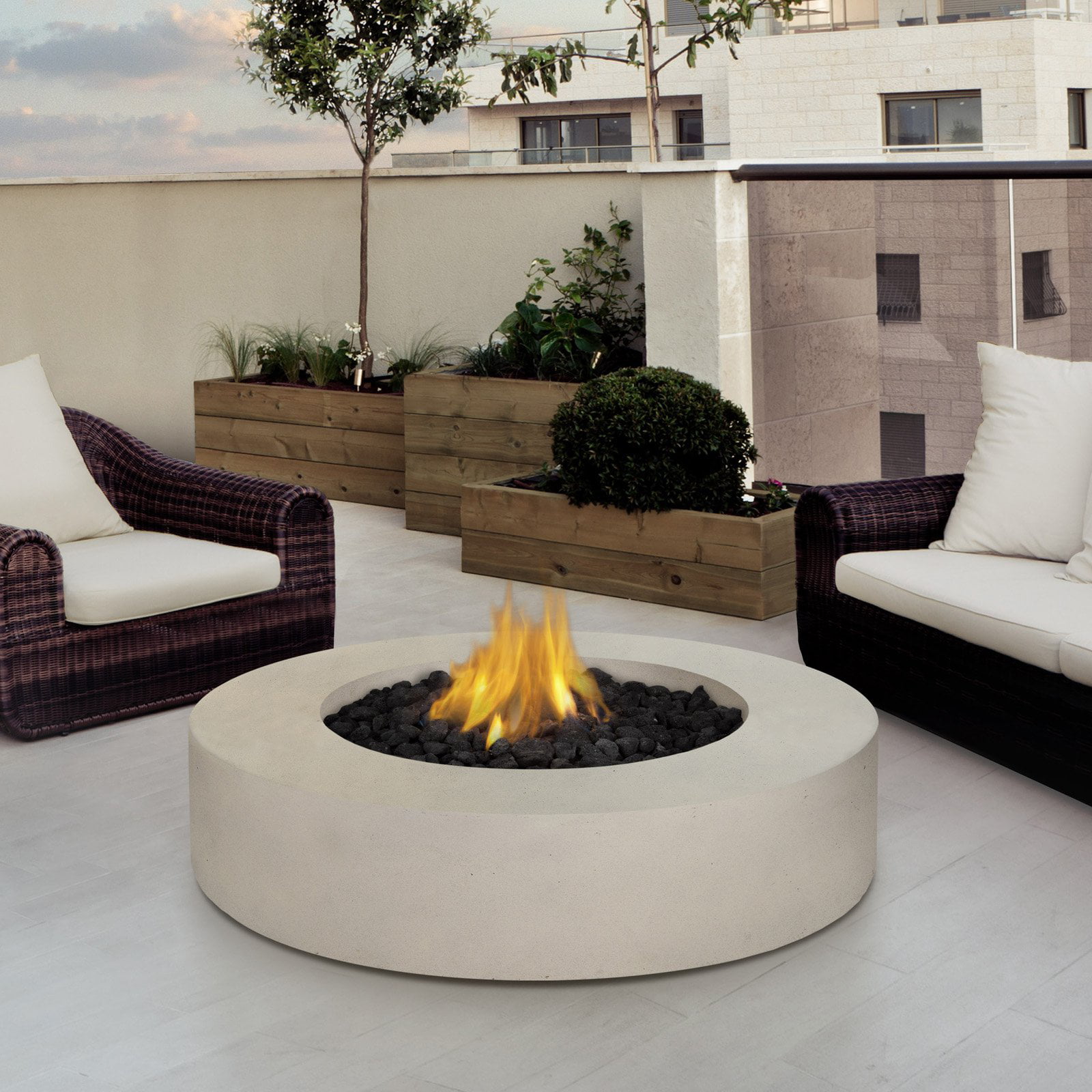 Real Flame Mezzo Round Fire Table, Real Flame Fire Pit