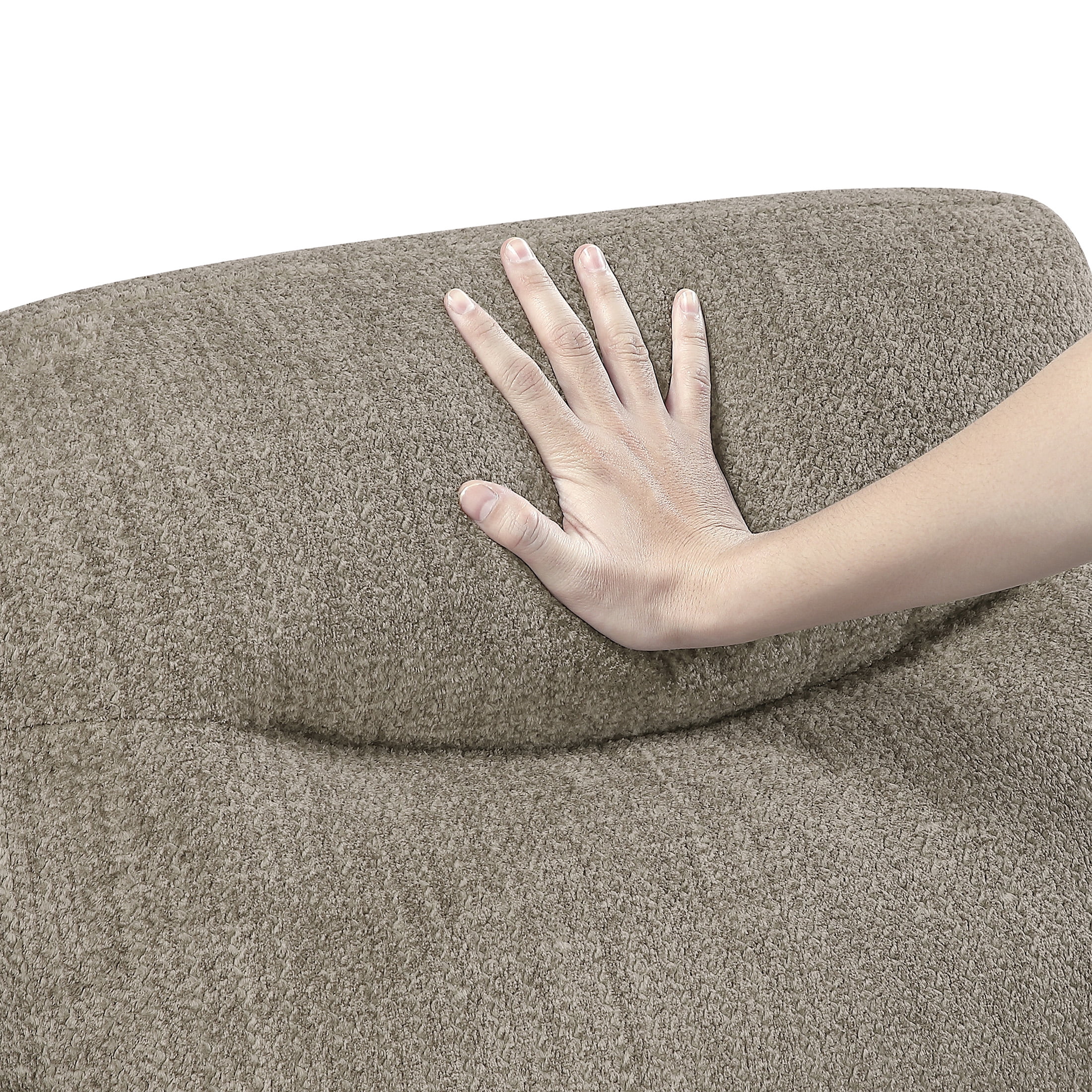 OakvillePark Ravello Chenille Sofa with Sloped Track Arms, Brown