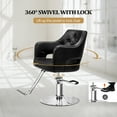 thumbnail image 5 of OmySalon Barber Chairs for Barbershop Black Styling Chair, Salon Chair for Hair Stylist, Heavy Duty Hydraulic Pump, 360°Swivel with Footrest, 5 of 10