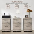 thumbnail image 6 of VASAGLE Industrial File Cabinet with 2 Drawers, Rolling Office Filing Cabinet, Greige and Black, 6 of 8