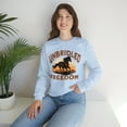 thumbnail image 7 of Adult Women's Horse Running Into Sunset Crewneck Sweatshirt, Quarter Horse, 7 of 7