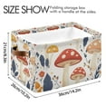 thumbnail image 4 of Yayeee 2 Pack Canvas Storage Basket with Handles for Shelves Fabric Bins Closet Organizer, White Mushroom, 4 of 8