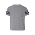 thumbnail image 3 of Rabbit Skins Toddler Fine Jersey Short Sleeve Football Tee, Granite Heather/Vintage Smoke, 2T, 3 of 3