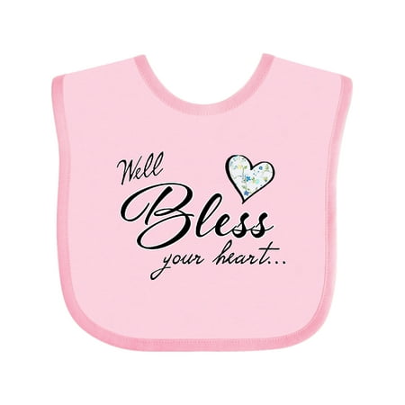 

Inktastic Well Bless Your Heart with Calico Print Boys or Girls Baby Bib