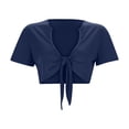 thumbnail image 5 of Women Blouses Women Active Base Layer Womens Ling Sleeved Shirts Long Sleeve Workout T Shirts for Cute Pom Summer Blouses 2022 Thermal Shirt Long Sleeve Dress for Lace Short Blue XL, 5 of 9