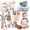 4 IN 1, variant on 5-in-1 Montessori Baby Toy Set for 6-12 Months, Shape Sorter, Stacking Rings, Soft Blocks, Wooden Activity Toy and Xylophone, Sensory Development and Educational Gift for Infants and Toddlers