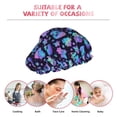 thumbnail image 6 of KLL Skull flower funny Pattern Shower Cap & Bath Cap for Women,Reversible Oversized Waterproof Shower Caps for all Hair Lengths,Elastic Reusable Bathing Hair Cap, 6 of 6
